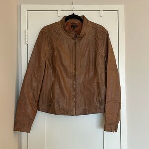 Lord & Taylor - Brown Faux Leather Jacket